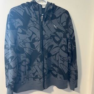 546T. Puma Gray and Black zipper Hoodie